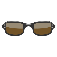 Fashionable black-rimmed sunglasses