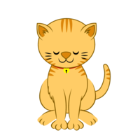 Tea tabby cat bowing