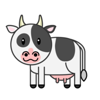 Cute dairy cow character