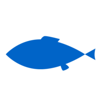 蓝色剪影的鱼