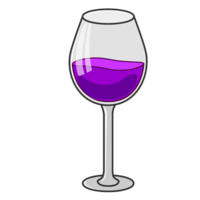 Simple red wine glass