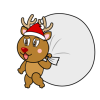Walking reindeer character
