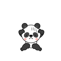 Desperate panda character