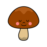 Mushroom character bowing