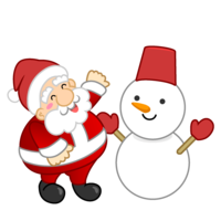 Snowman and Santa character
