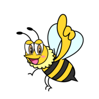 说明的蜜蜂