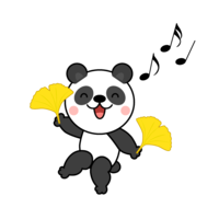 Ginkgo and panda character
