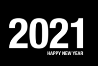 HAPPY NEW YEAR-2021 (black and white)