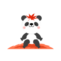 熊猫和红叶