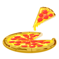 Cut pizza