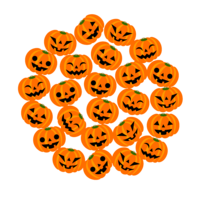 Halloween pumpkin circle
