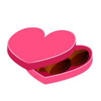 Chocolate in a heart box