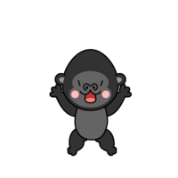 Surprised gorilla character