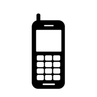 Black and white mobile phone