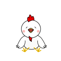 Relaxing chicken character