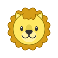 可愛いライオンの顔