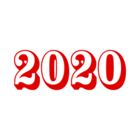 2020年文字(红色)