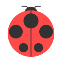 Simple red ladybug
