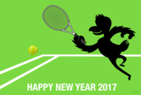 Tennis Rooster New Year's card