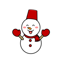 Laughing snowman character