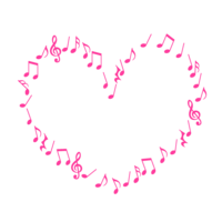 Musical note heart symbol