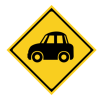 Car caution sign