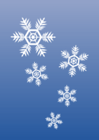 Background image of a large snow crystal