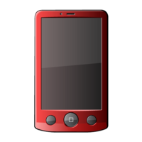 红色智能手机