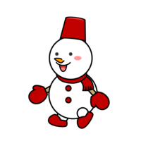 Walking snowman character