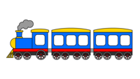 3両の青い汽車