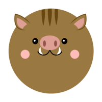 Cute wild boar face