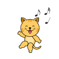 Dancing tabby cat