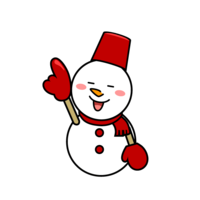 Number one snowman character