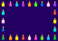 Colorful candle frame