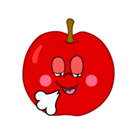 Relaxing apple character