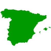 Map silhouette of Spain