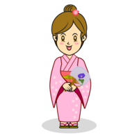 Young woman in yukata