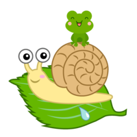 Snail and frog