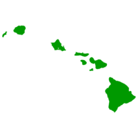 Hawaiian Islands silhouette map