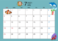 July 2021 Calendar (sea)