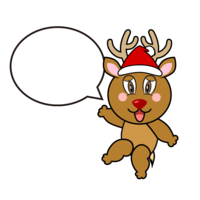 Talking reindeer character