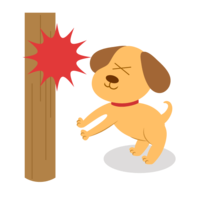 If a dog walks, it hits a stick