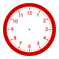 赤い時計文字盤