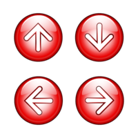 Up / down / left / right arrow buttons