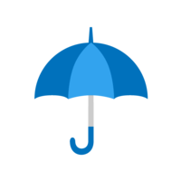 Cute blue umbrella