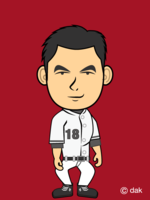 Caricature of a baseball player