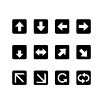 種類の矢印アイコン