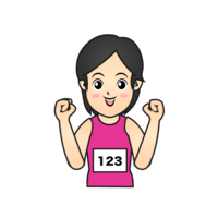 Female marathon athlete
