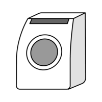 白いドラム式洗濯機