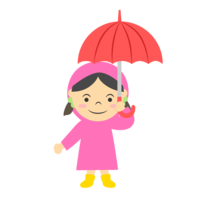 Girl holding an umbrella